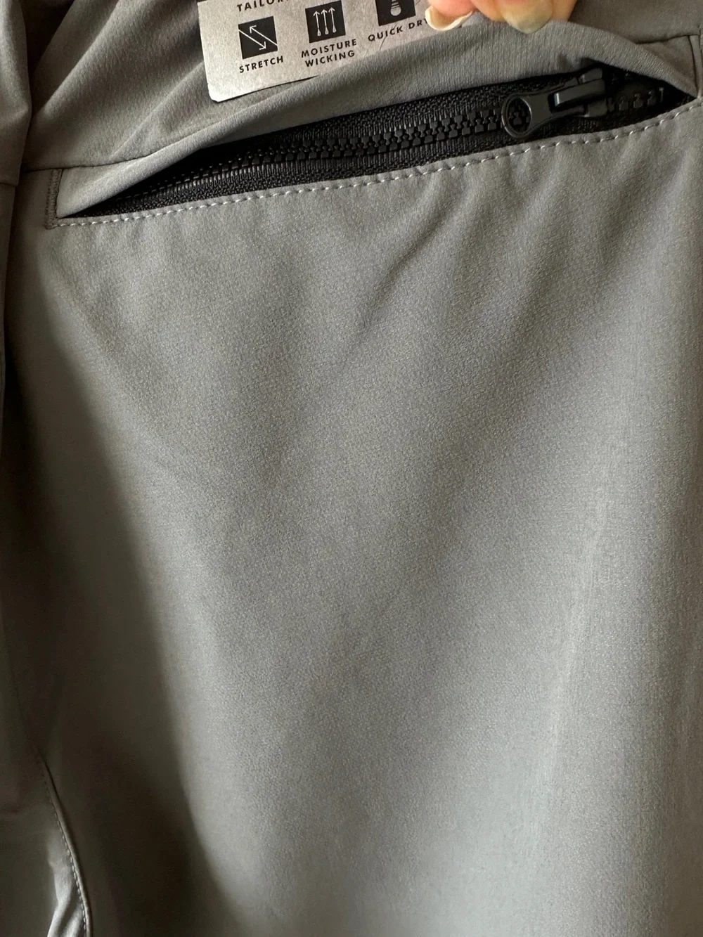 Banana Republic Light Gray Slim-Tapered Pants